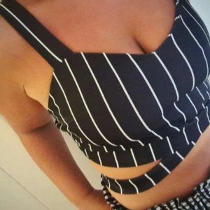Crisscross Striped Cami Top